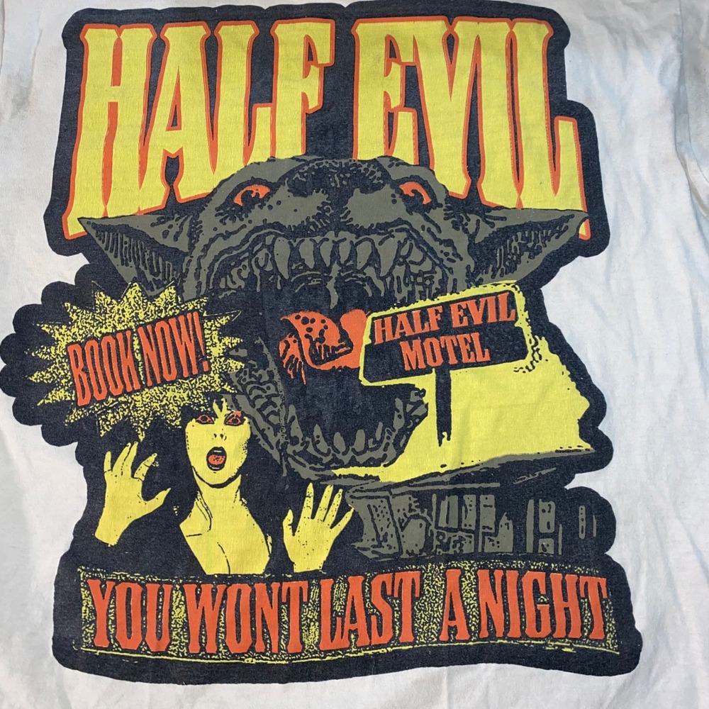 Half Evil 333 Motel Graphic Shirt Mens Med Streetwear Rebel Halloween Horrorcore
